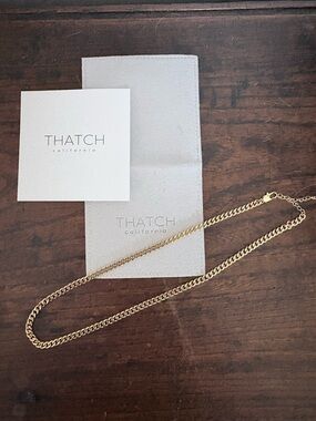 Thatch California Gold Plated Drew Curb Chain Necklace 16” with 2” extender